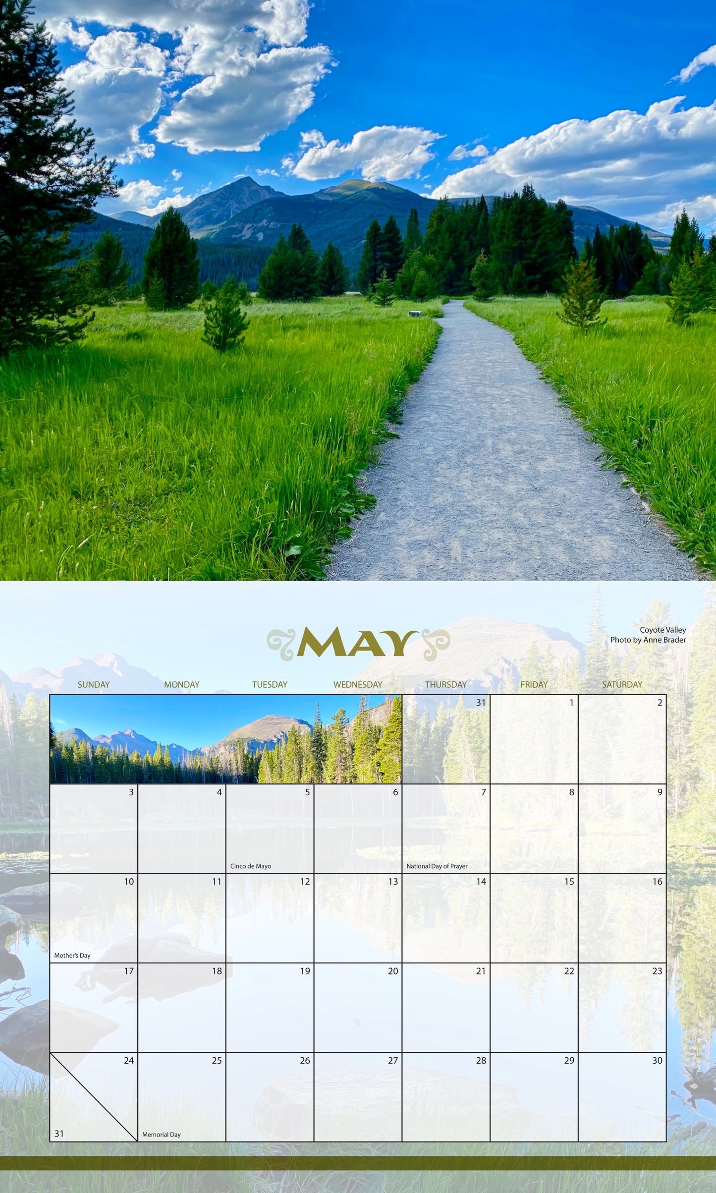 Calendar - RMNP 2026