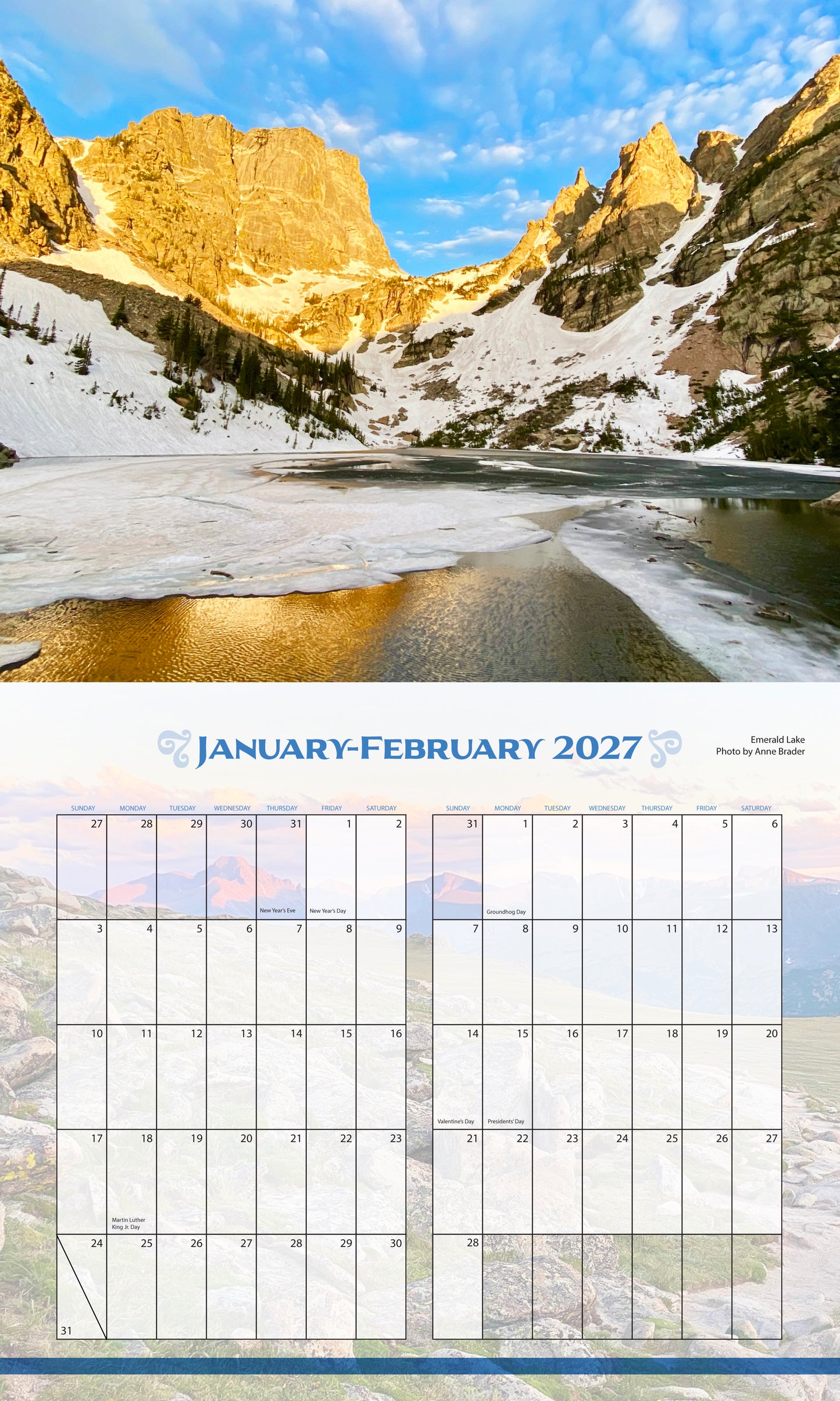 Calendar - RMNP 2026