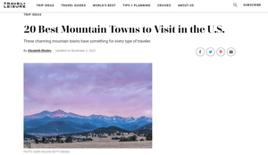20 Best Mountain Town - Travel and Leisure