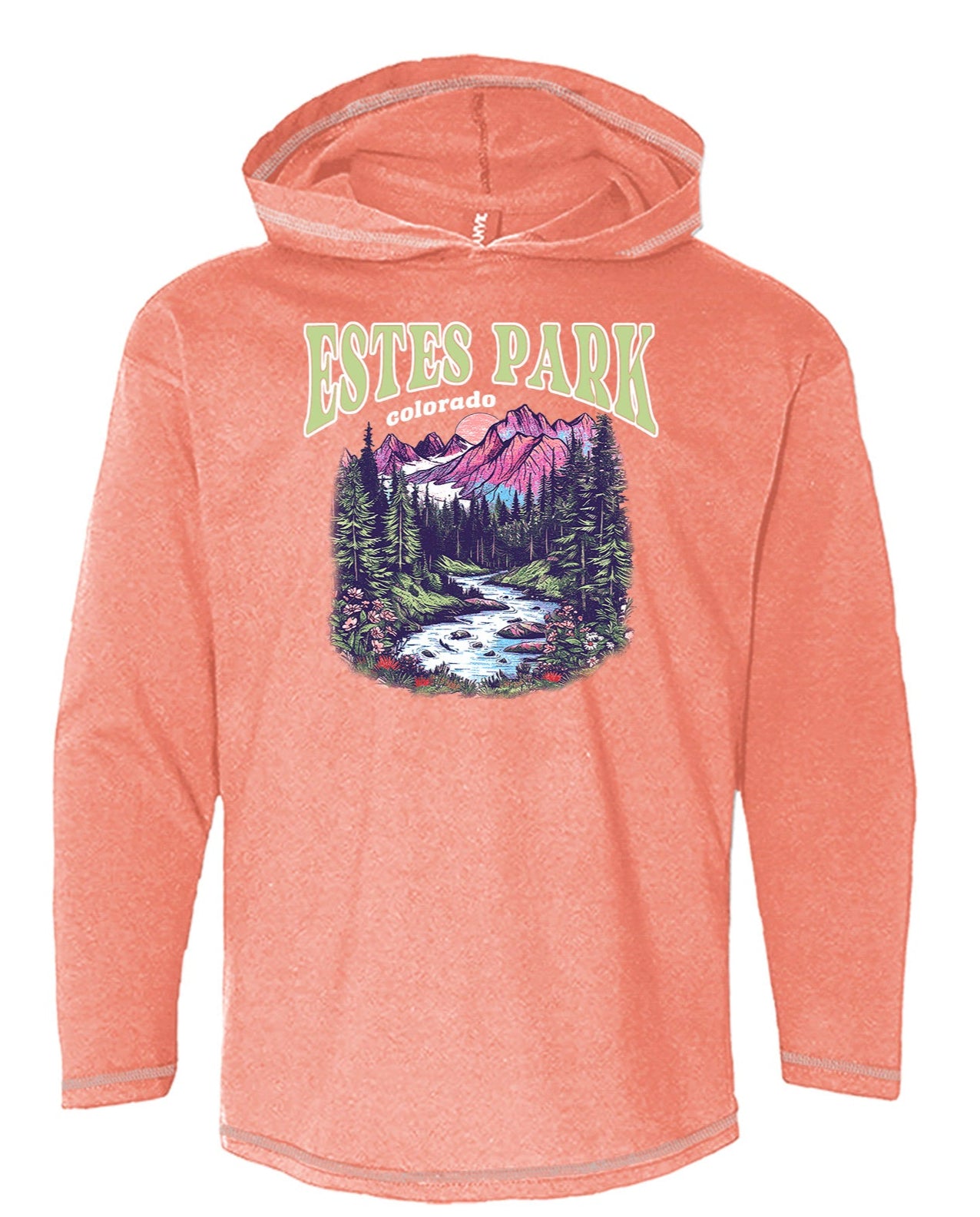 Downstream Kids L/S Hooded Tee - Sherbet
